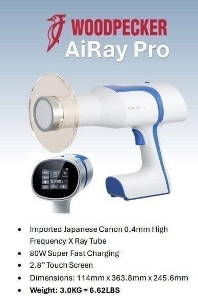 AiRay Pro Portable handheld X-Ray Unit - Woodpecker