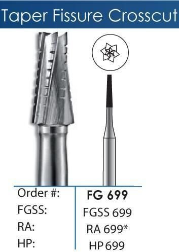 FG Tapered Fissure Crosscut Carbide Burs