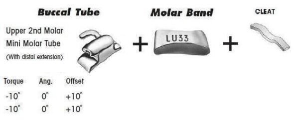2nd-Molar-Band-Assembly-with-Upper-Single-Tube-and-Cleat.jpg 2nd Molar Band Assembly with Upper Single Buccal Tube and Cleat