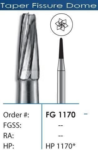 FG R.E. Tapered Fissure Carbide Burs