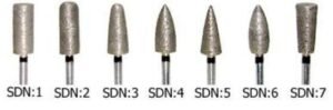 Sintered Diamond Burs HP Shank - Metal