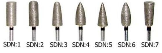 Sintered Diamond Burs HP Shank - Metal