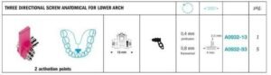 Special Purpose Expansion Three Directional Screw Anatomical For Lower Arch - Leone