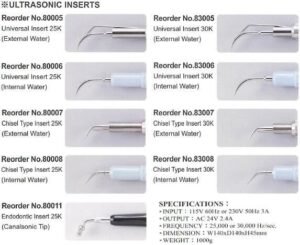 Ultrasonic Scaler Inserts - Dentamerica